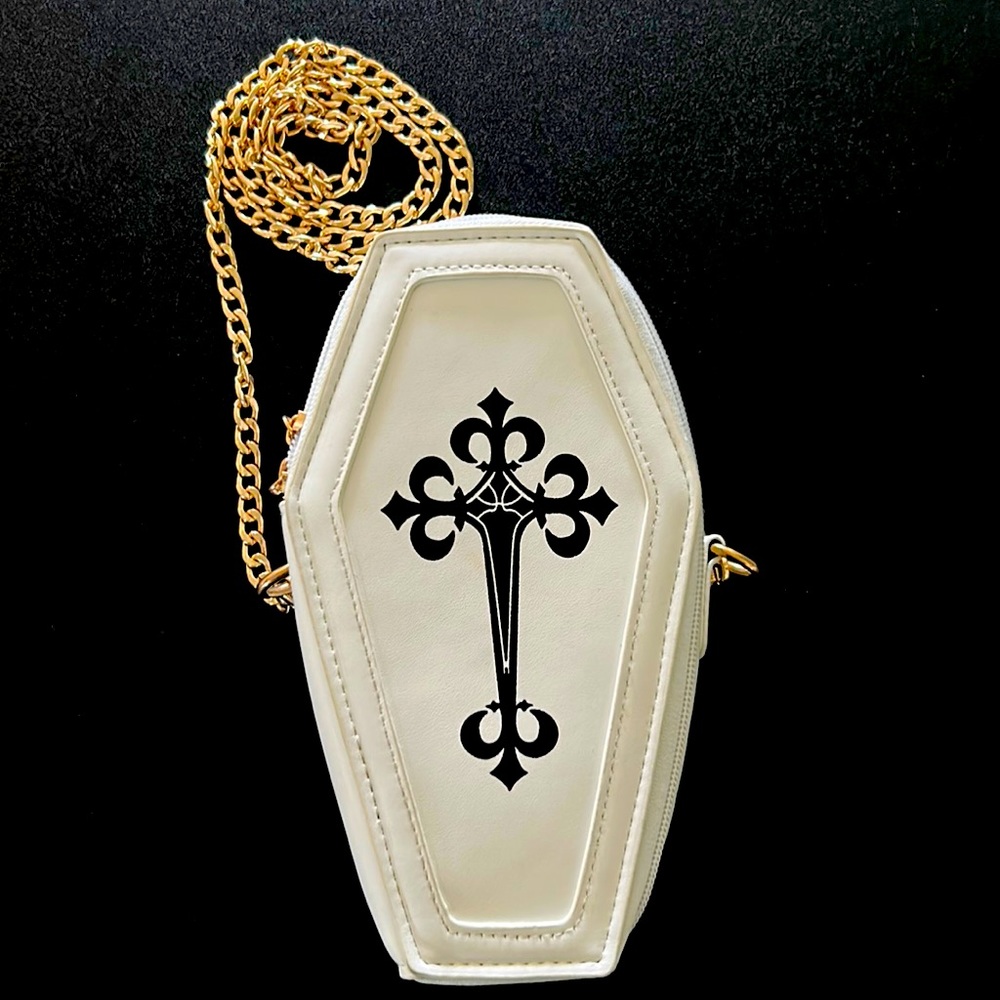 Gothic Coffin Purse *Rare* White